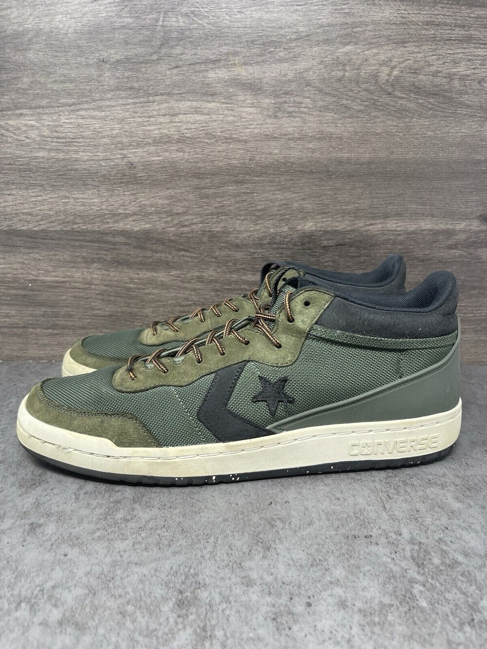 Converse Rival Mid Size 12 Mens Olive Green Black Outdoor Utility Sneakers